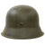 Original German WWII M42 Army Heer "No Decal" Textured Paint Helmet with 56cm Liner & Chinstrap - ckl64 Original Items