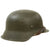Original German WWII M42 Army Heer "No Decal" Textured Paint Helmet with 56cm Liner & Chinstrap - ckl64 Original Items