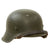 Original German WWII M42 Army Heer "No Decal" Textured Paint Helmet with 56cm Liner & Chinstrap - ckl64 Original Items