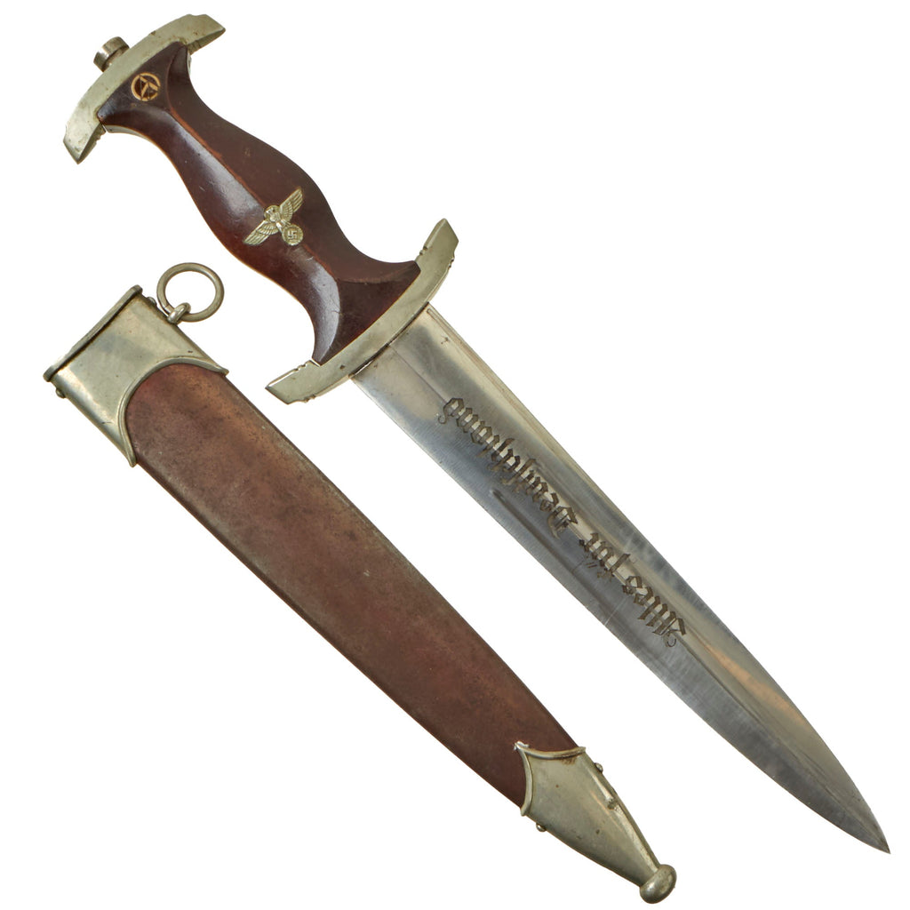 Original German Early WWII SA Dagger by Rare Maker Neidhardt & Schmidt with Excellent Blade & Scabbard - McSARR Rarity Rated 7 of 10 Original Items