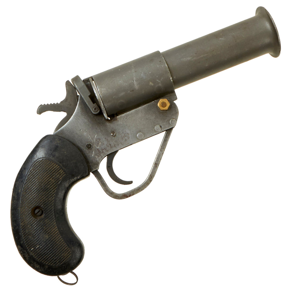 Original British WWII Webley No.1 Mk.5 Flare Signal Pistol with Plastic Grip - Serial 132028 Original Items