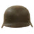 Original German WWII Army Heer M40 Single Decal Steel Helmet with 59cm Liner and Partial Chinstrap - Stamped ET66 Original Items