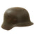 Original German WWII Army Heer M40 Single Decal Steel Helmet with 59cm Liner and Partial Chinstrap - Stamped ET66 Original Items