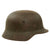 Original German WWII Army Heer M40 Single Decal Steel Helmet with 59cm Liner and Partial Chinstrap - Stamped ET66 Original Items