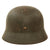 Original German WWII Army Heer M40 Single Decal Steel Helmet with 59cm Liner and Partial Chinstrap - Stamped ET66 Original Items