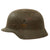 Original German WWII Army Heer M40 Single Decal Steel Helmet with 59cm Liner and Partial Chinstrap - Stamped ET66 Original Items