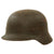 Original German WWII Army Heer M40 Single Decal Steel Helmet with 59cm Liner and Partial Chinstrap - Stamped ET66 Original Items