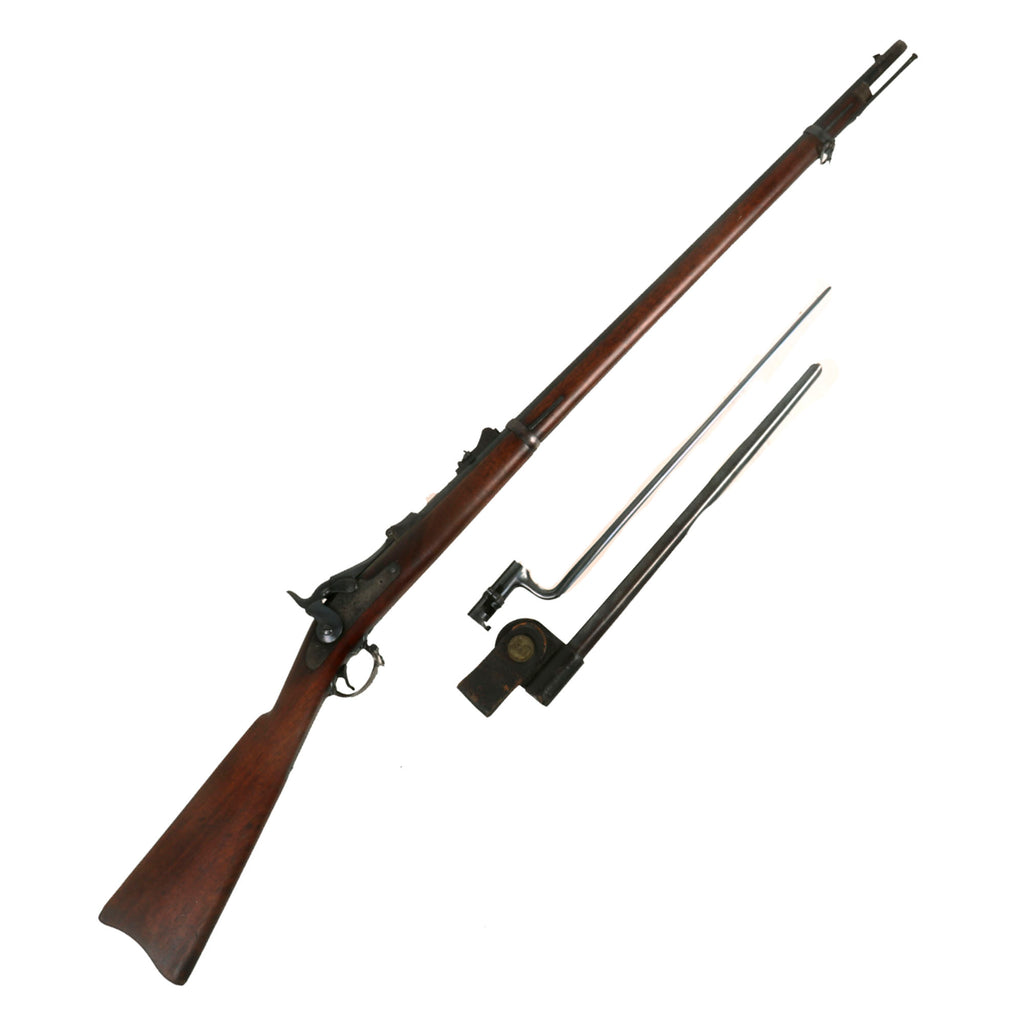 Original U.S. Springfield Trapdoor Model 1884 Rifle made in 1888 with Standard Ram Rod, Bayonet & Scabbard - Serial 388324 Original Items