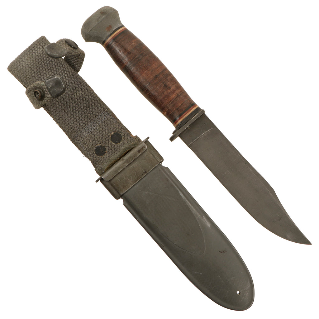 Original U.S. WWII Navy USN Mark 1 PAL RH-35 Fighting Knife with USN MK1 Scabbard by B.M. Co