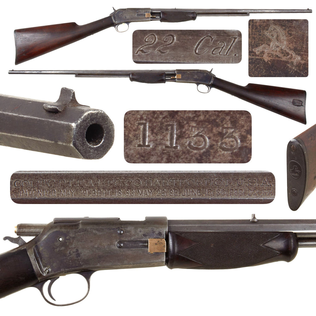 Original U.S. Colt Small Frame .22 Cal. Lightning Pump Action Magazine Rifle made in 1888 - Serial 1133 Original Items