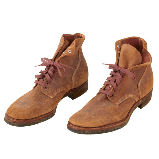 Original U.S. WWII Pair of Marine Corps Unissued USMC Boondocker Boots by Endicott Johson Corp. - Very Large Size 12D - 1945 Dated Original Items