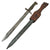 Original German WWI Steel Hilt Ersatz Butcher Sawback Bayonet with Scabbard & Frog - Carter Type EB42A Original Items