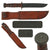Original U.S. WWII USN Red Spacer Mark 2 KA-BAR Fighting Knife by Robeson Cutlery with USN Leather Sheath - Excellent Original Items