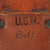 Original U.S. WWII USN Red Spacer Mark 2 KA-BAR Fighting Knife by Robeson Cutlery with USN Leather Sheath - Excellent Original Items