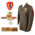 Original U.S. WWII USMC 4th Parachute Battalion 27th Regiment Paramarine Named Service A Uniform with Rare EGA Paratrooper Wings - William R. Robertshaw Original Items
