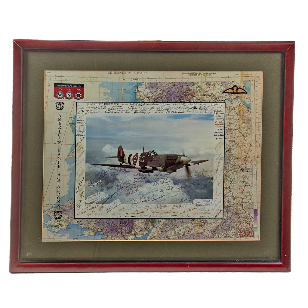 Original Framed American Eagle Squadron Yanks in the RAF 1940-1942 Print - 21 ½ x 25 ½” Original Items