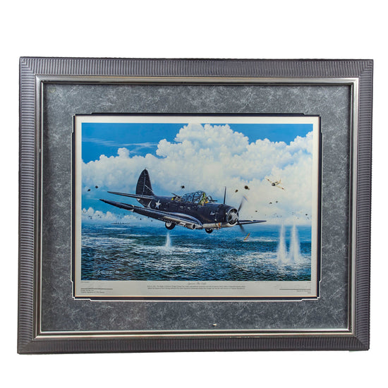 Original Signed Limited Edition Artist’s Proof Print: Framed “Against the Odds” by Marcus W. Stewart Signed by Ensign George Gay, Torpedo Squadron 8 - 24/50 - 26 ¼ x 32 ¼” Original Items