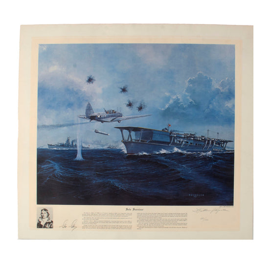 Original Signed Limited Edition Print: “Sole Survivor” by William J. Reynolds Signed by George Gay, Only Survivor of Torpedo Squadron 8 - 391/1000 - 21 ½ x 23 ¾” Original Items
