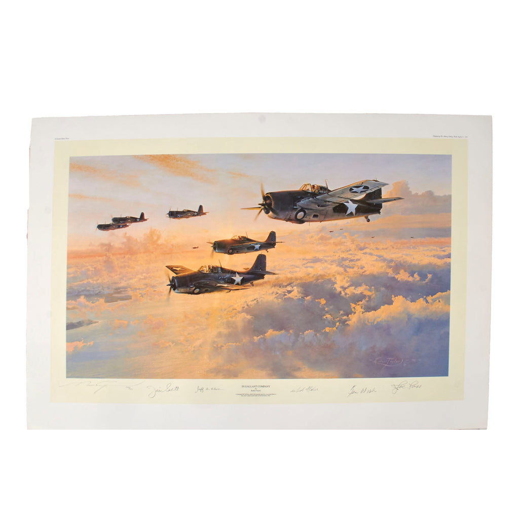 Original Signed Limited Edition Print: “In Gallant Company” by Robert Taylor Signed by Five Medal of Honor Recipients of the Pacific Theater - 1143/1250 - 25 x 36 ¼” Original Items