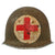 Original U.S. WWII Front Seam Swivel Bale M1 Helmet with Westinghouse Liner - Post-War 1 Panel Medic Paint Original Items