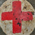 Original U.S. WWII Front Seam Swivel Bale M1 Helmet with Westinghouse Liner - Post-War 1 Panel Medic Paint Original Items