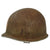 Original U.S. WWII Front Seam Swivel Bale M1 Helmet with Westinghouse Liner - Post-War 1 Panel Medic Paint Original Items