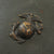 Original U.S. WWII USMC M1917 Helmet with Custom-Altered Chinstrap and EGA Original Items