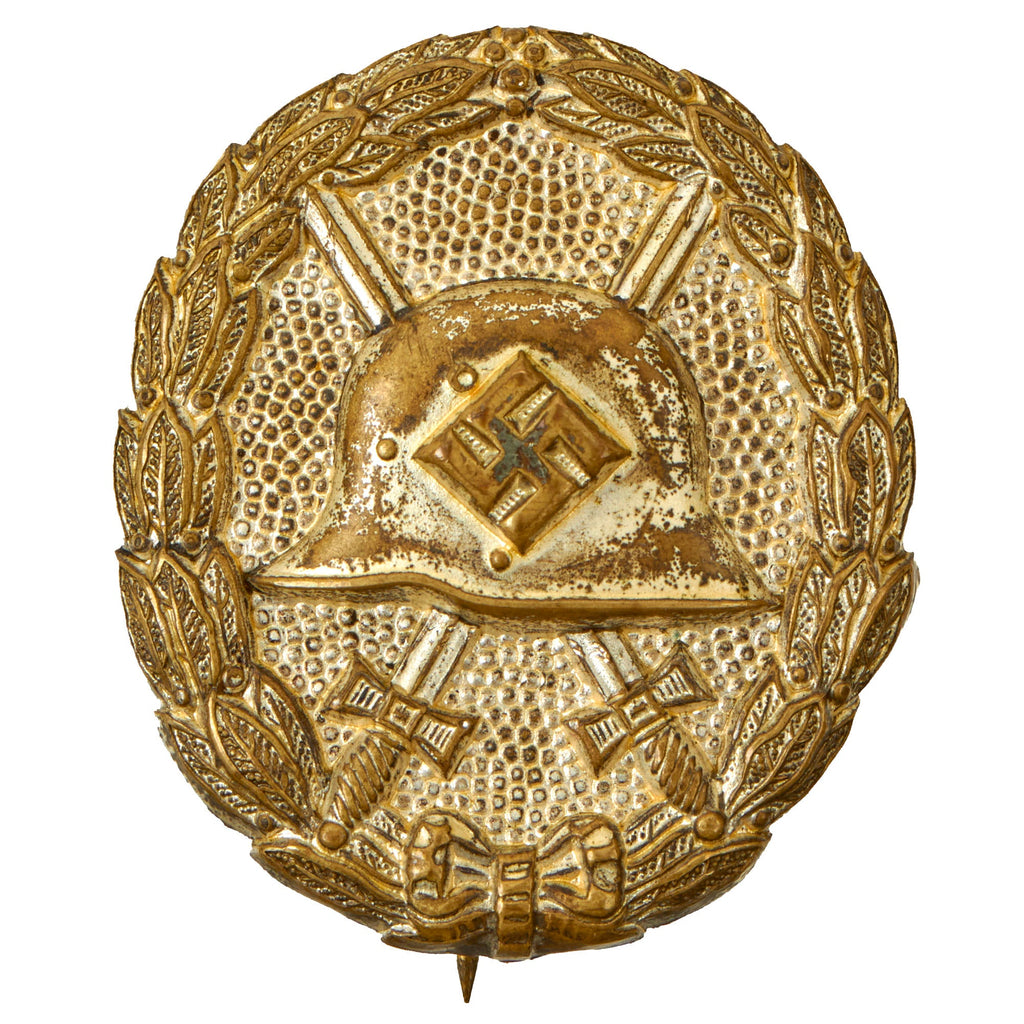 Original Rare German Pre-WWII Condor Legion Second Class Silver Wound Badge - Stamped Hollow Back Original Items