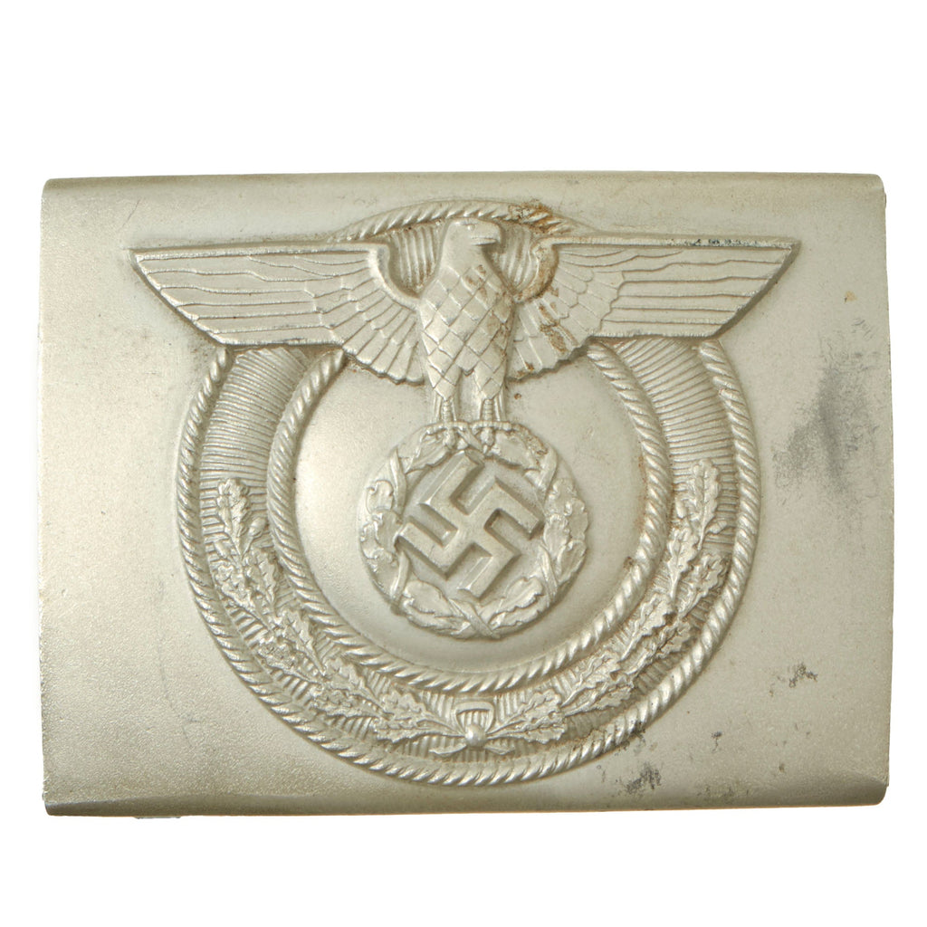 Original Rare Unissued German WWII SA-Wehrmannschaften Personnel Aluminum Buckle by C. Theodor Dicke with RZM Tag - RZM M4/22 Original Items