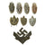 Original German WWII USGI Bring Back HJ National Youth Association Tinnie Grouping with RADwJ Badge - 8 Items Original Items