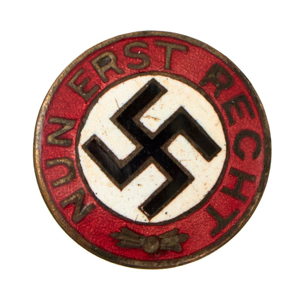 Original German WWII NSDAP "Now More Than Ever" Enamel Badge Pin - NUN ERST RECHT Original Items