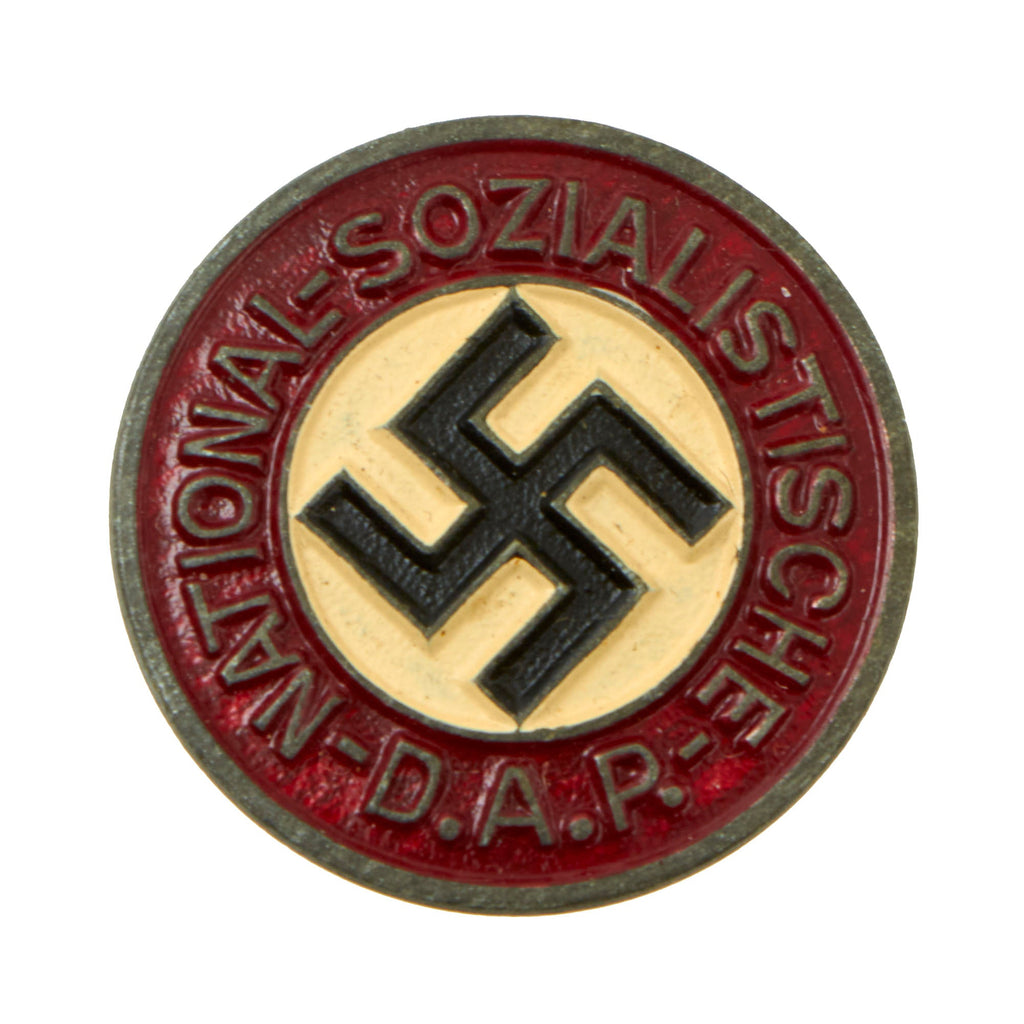 Original German WWII NSDAP Party Late War Painted Membership Badge by F. W. Assmann & Söhne - RZM M1/17 Original Items