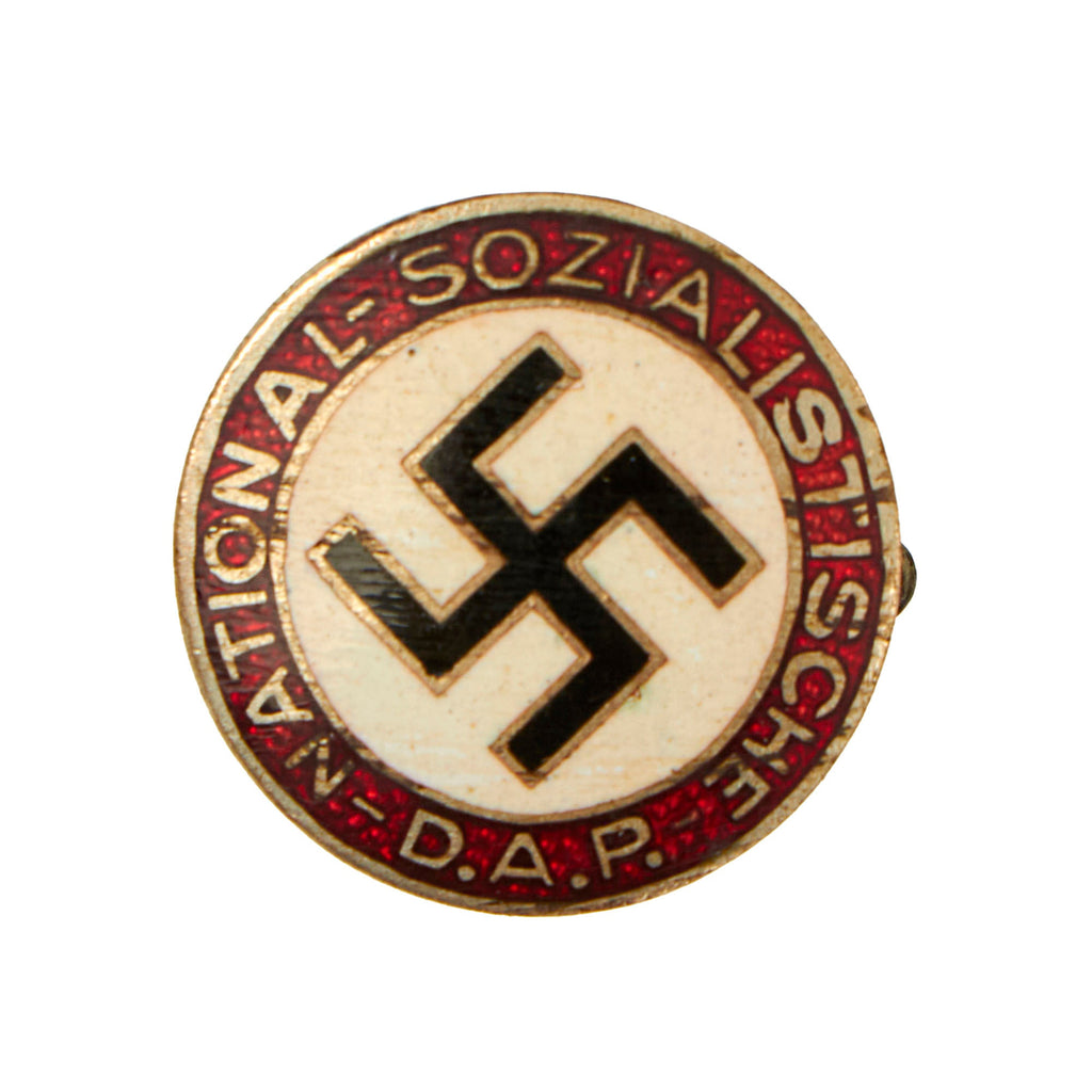 Original German WWII NSDAP Early Small Enamel Party Membership Badge by Karl Pfohl of Pforzheim - RZM 31 Original Items