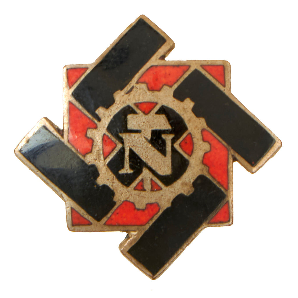 Original German WWII Technical Emergency Corps TeNo Enamel Membership Pin - Technische Nothilfe Original Items