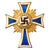 Original German WWII Set of Two Mother’s Cross Lapel Pins - (1) Gold (1) Silver - Cross of Honor of the German Mother Original Items
