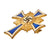 Original German WWII Set of Two Mother’s Cross Lapel Pins - (1) Gold (1) Silver - Cross of Honor of the German Mother Original Items