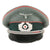 Original German WWII Heer Panzer Armored Corps Officers Schirmmütze Visor Crush Cap with Metal Insignia Original Items