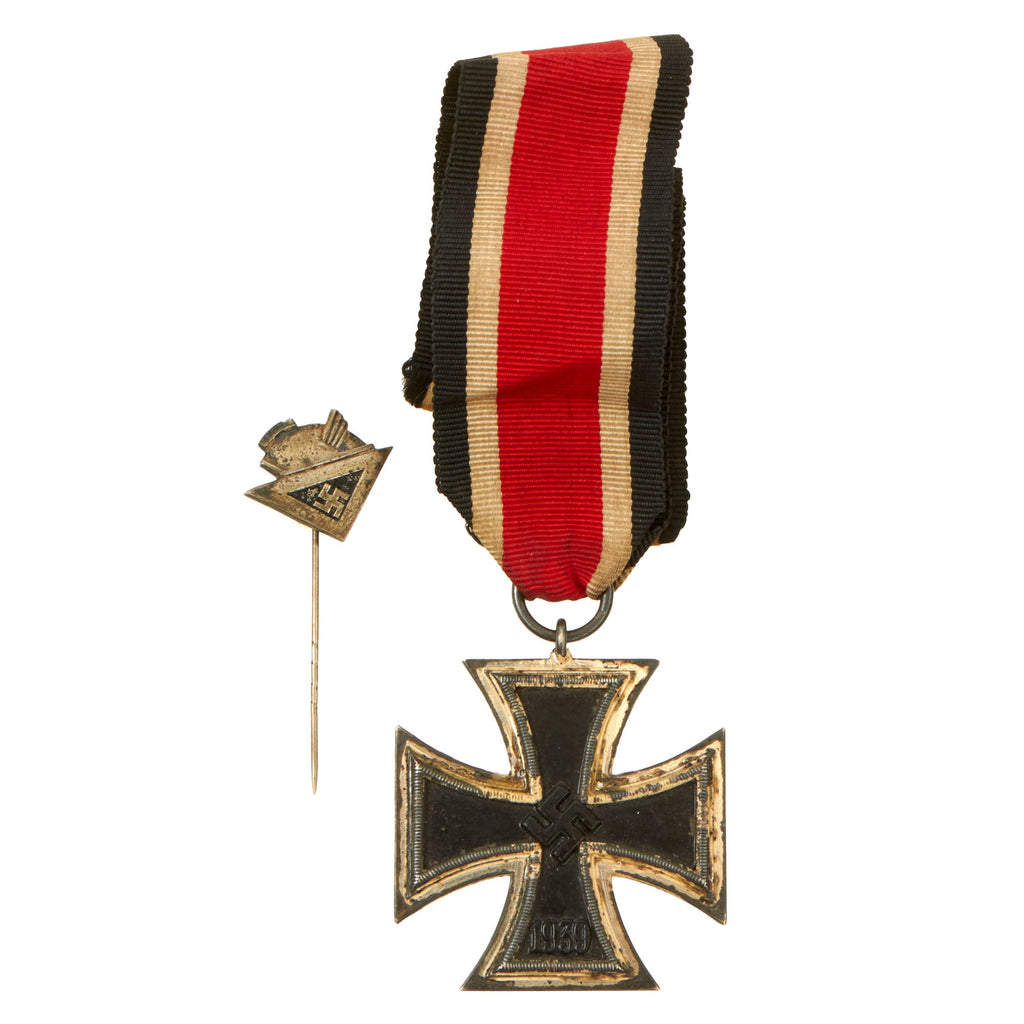 Original German WWII Named and Dated USGI Bringback Iron Cross 2nd Class 1939 with Ribbon and Culture Society Stickpin - EKII Original Items