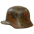 Original Imperial German WWI M16 Stahlhelm Helmet with Panel Camouflage Paint and Leather Liner - Marked G62 Original Items