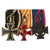 Original Imperial German WWI Era Medal Bar with 1914 EKII, Bremen Hanseatic Cross, & Friedrich-August Cross - 3 Awards Original Items