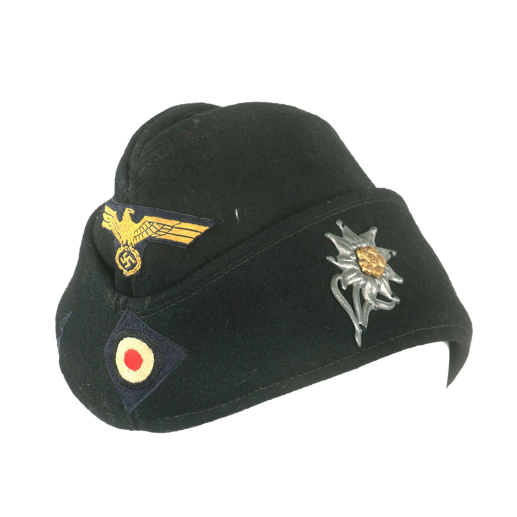 Original German WWII Kriegsmarine Navy 60cm NCO M38 Overseas Cap with Edelweiß Badge U-boat Emblem - U-124 & U-515 Original Items