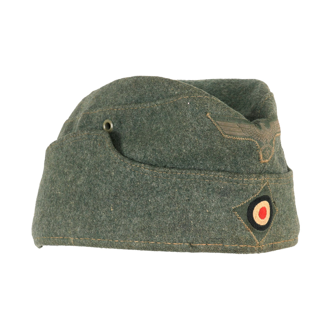 Original German WWII Heer Army Early EM-NCO Schiffchen M38 Overseas Cap with Early Stitching Pattern Original Items