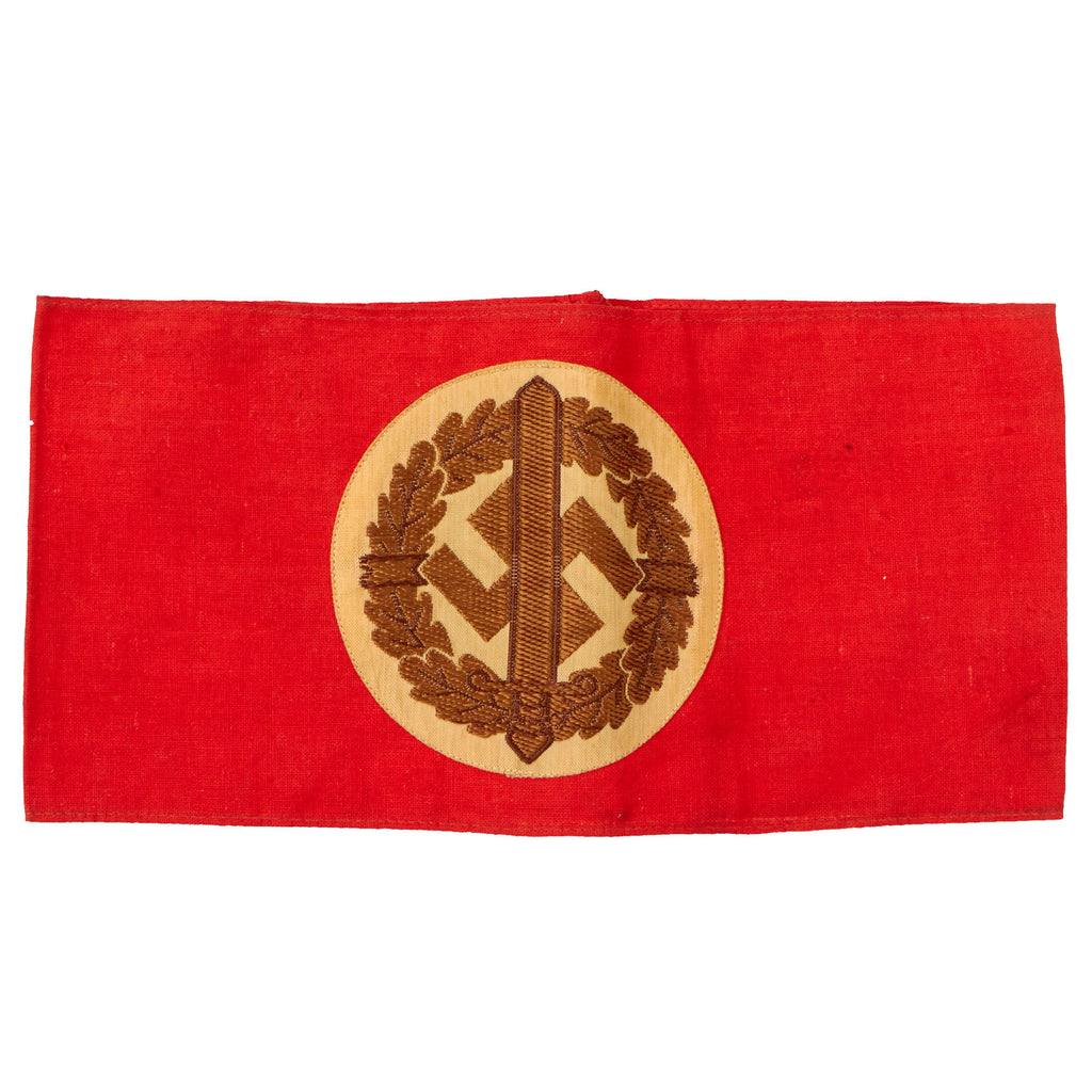 Original German WWII SA Wehrmannschaft Defense Team Training Armband with Paper RZM Tag - RZM A4/23 Original Items