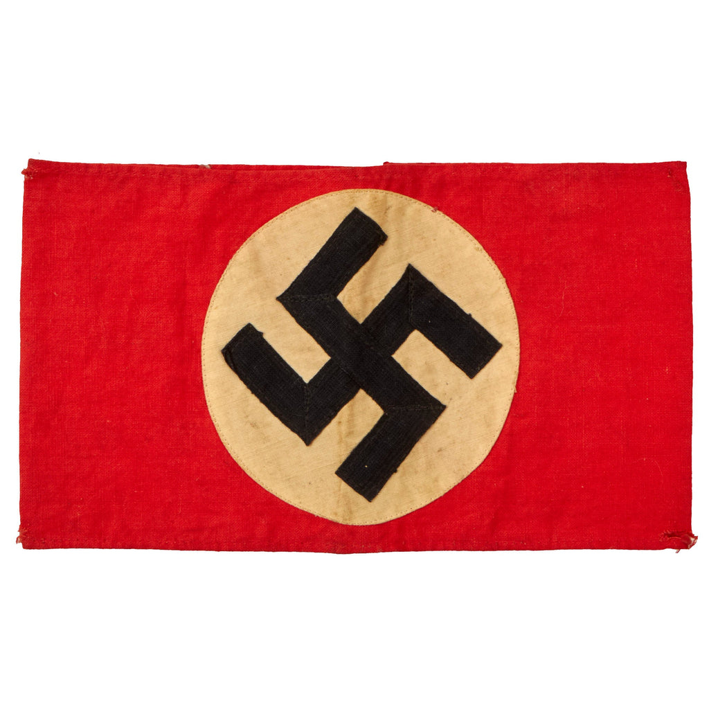 Original German WWII NSDAP & SA Multi-piece Cotton Armband with RZM Tag - RZM A4/462 Original Items