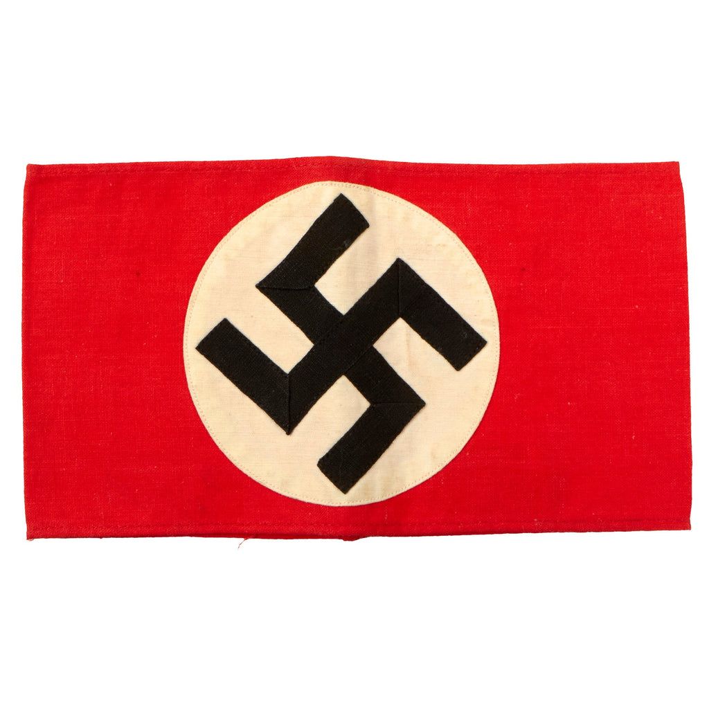 Original German WWII NSDAP & SA Multi-piece Cotton Armband with RZM Tag - RZM A4/343 Original Items