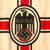 Original German WWII D.D.A.C. Automobile Club Vehicle Staff Car Pennant Flag with Flag Pole and Finial Original Items