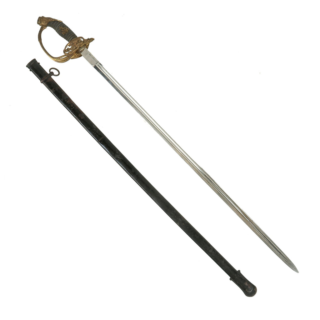 Original Imperial German Model 1870 / 1889 Prussian Infantry Officer Sword with Scabbard by Carl Kaiser & Co. Original Items