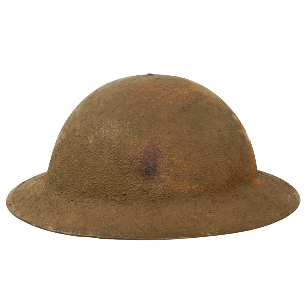 Original U.S. WWI 5th “Red Diamond” Division M1917 Doughboy Helmet - Complete Original Items