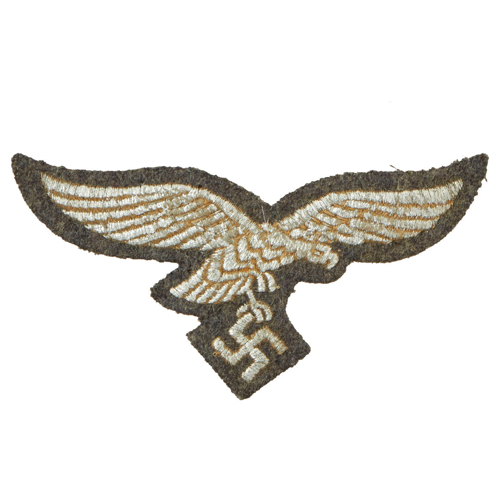 Original German WWII Luftwaffe Machine Embroidered Breast Eagle Original Items