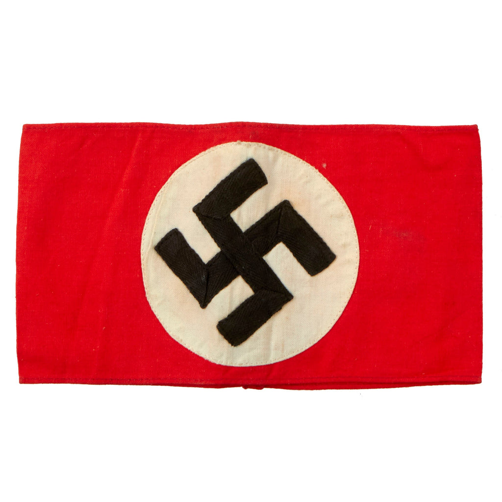 Original German WWII NSDAP & SA Multi-piece Cotton Armband with RZM Tag - RZM A4/189 Original Items
